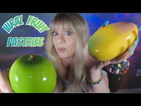 ASMR Viral Fruit Shaped Pastries Mukbang | Whispered Crunchy Food Review