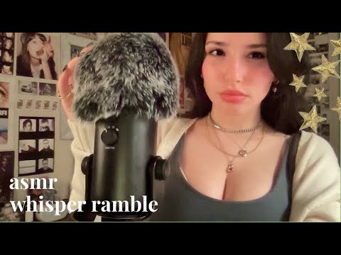 asmr whisper ramble + mic scratching + nail tapping✩