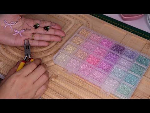 ASMR Produzindo acessório com miçangas #1 Vídeo calminho para relaxar 😴