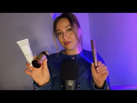 ASMR Svenska - Monthly Favorites 💖 Whispering + Tapping Skincare, Makeup & Vitamins