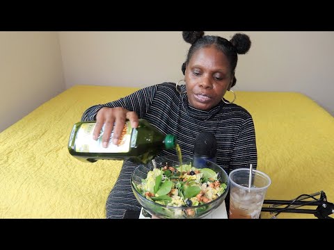 SALMON SALAD ASMR EATING SOUNDS