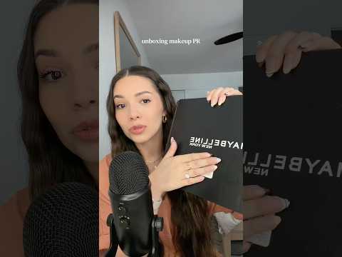 ASMR UNBOXING PR MAKEUP #asmr #unboxing #maybelline #whispering