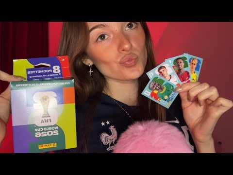 ASMR: COUPE DU MONDE⚽️🏟️ (56 stickers panini, ma collection de maillots et mes pronostiques)