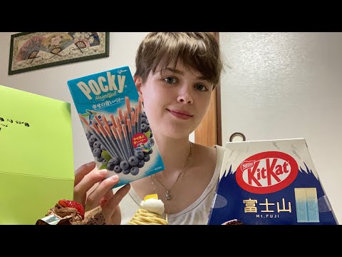 ASMR Trying Japanese Sweets and Snacks (soft spoken)
