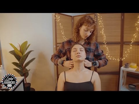 Whispered Serenity ASMR Massage by Barber Lady Angelica for Skinny Girls