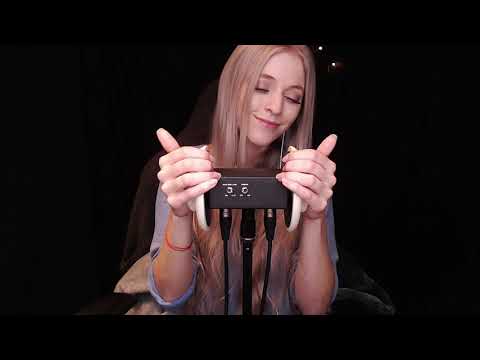 ASMR | Dry ear massage, mic scratching, ear tapping | 3DIO