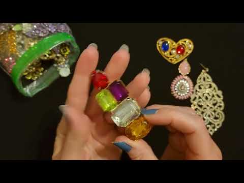 ASMR | Rhinestone Jewelry Show & Tell Part 6 (Soft Spoken)