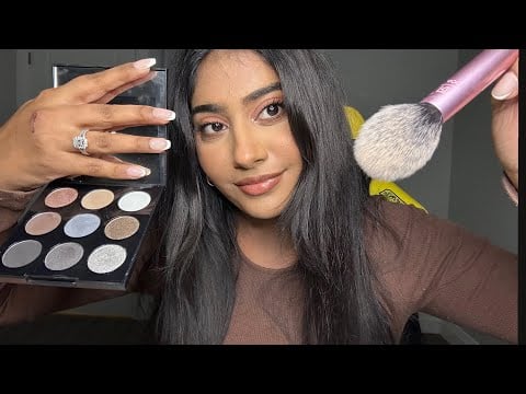 ASMR Big Sister Does Your Makeup for High School | RolePlay, Whispered Makeup Application