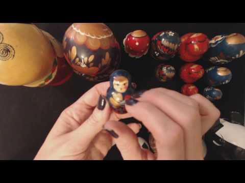 ASMR Whisper ~ Opening and Displaying Nesting Dolls