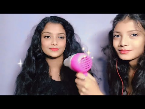 ASMR Hair Play |  (Hair brushing, Oil Massage, Spray Sound, Scalped Massage, drying)