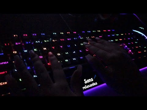 ASMR: TECLADO MECÂNICO com SONS DE CHUVA ⌨️💦