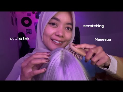ASMR Hair Play! Scratching, Pulling Hair, Massage 💆🏼‍♀️