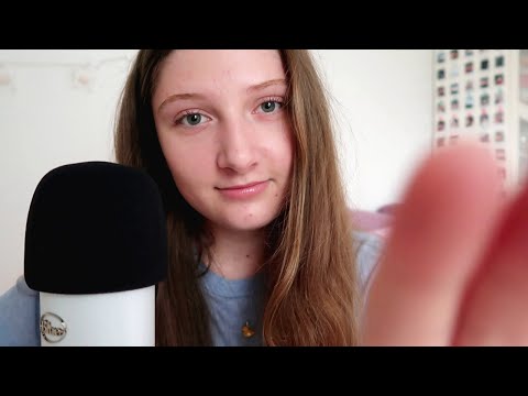 ASMR up close trigger words + hand movements