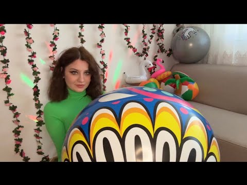 ASMR | Popping Beachballs And Miniature Inflatables + Spit Painting