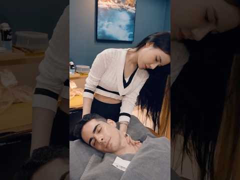 ASMR: Full Service at the VIP Barbershop! (Shave, Ear Cleaning, Massage, Shampoo) #shorts