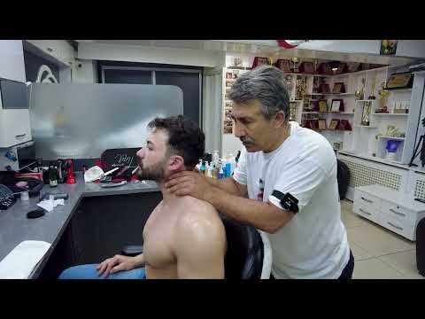 Asmr Relaxing Scalp ,Arm,Back and Chest Massage on the Turkısh Barber Chaır