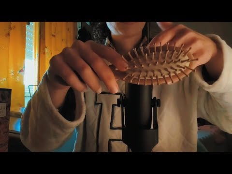 ASMR WOODEN BRUSH SOUNDS