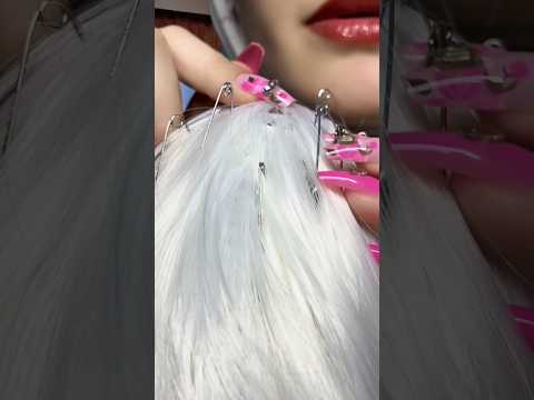 ASMR Wig On Mic #asmr #satisfying #visualtingle #nails #mouthwhisper #relax