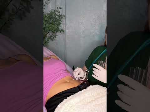 ASMR Stomach Exam 🩵 #asmr #asmrsounds #asmrtingles #asmrmedical