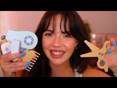 ASMR Giving You a Wooden Haircut and Makeover 😴 (layered sounds, makeup, pampering)