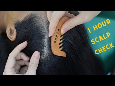 ASMR Scalp Check, Scalp Scratching, Scalp Massage 1 Hour Relaxing For Deep Sleep