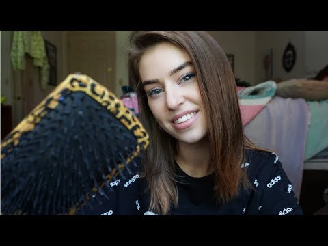 ASMR lofi hair brushing and pinning