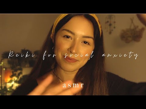 asmr reiki for social anxiety (crystal healing, energy protection, hand movements, asmr for sleep)