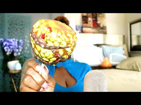 CANDY APPLE ASMR Eating Sounds Intense/Caramel/Pumpkin Seeds