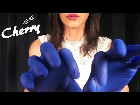 【ASMR】Tickle Tickle with Blue Latex Gloves 블루 라텍스 장갑과 간지럼 / 青いゴム手袋でこちょこちょくすぐり