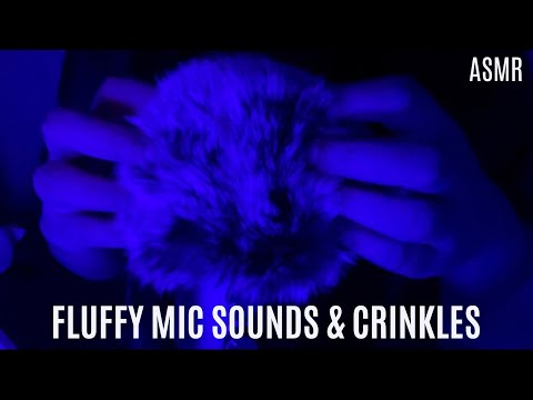 ASMR Fluffy Mic Scratching Sounds & Crinkles (No Talking)