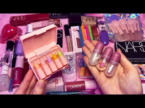 ASMR Huge Makeup Haul (Whispered, Swatching)