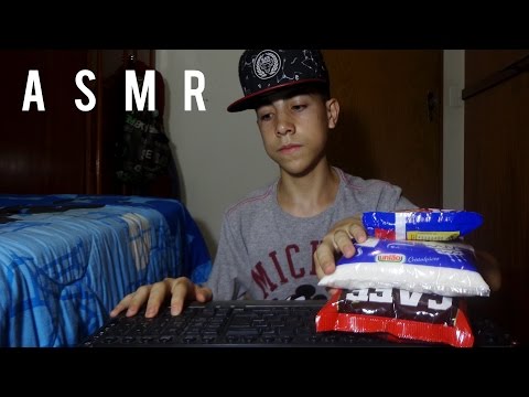 🎧 [ASMR PORTUGUÊS]: ROLEPLAY CAIXA DE SUPERMERCADO - Sons de embalagens, teclado, plástico, etc.