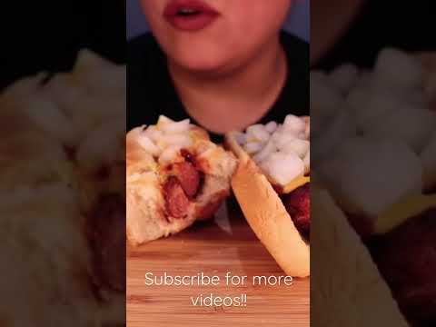 HOT CHEETOS & HOT DOGS #shorts #asmr #eatingsounds #asmrfood #hotcheetos #mukbang #bigbites