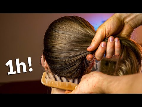 ASMR 1 HOUR Hair Brushing Compilation (NO TALKING)