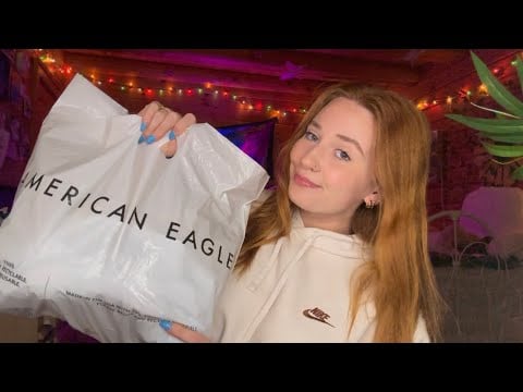 ASMR clothing haul | aerie, lulu, altard, + more! ✨