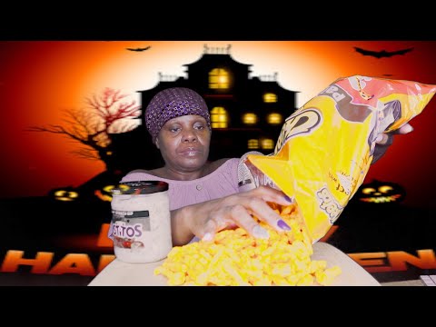 CHEETOS WITH SPINACH DIP ASMR EATING SOUNDS