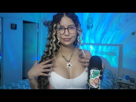 ASMR 🩵 Scratching on clothes ✨️ water sounds 💦 glass tapping