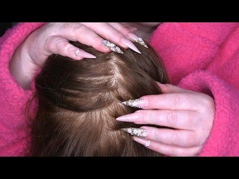 ASMR Mom Checks Your Hair For Lice (Scalp Check, Long Nails, Scalp Scratching, Whispering)