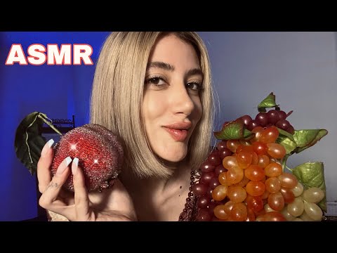 asmr/ crystal fruits triggers / scratch & tappingاین تریگر مغزتو تکون میده👂🏻👂🏻