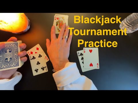 Blackjack Tournament Practice for Cruise Ship from a Non Expert ~ Unintentional ASMR Soft Spoken