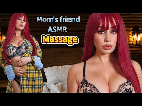 ASMR-Massage Roleplay with MOM'S FRIEND
