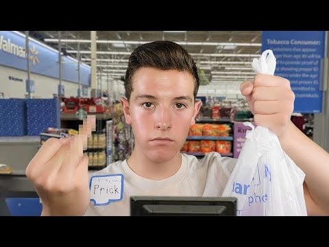 ASMR Rude Walmart Cashier Checks You Out