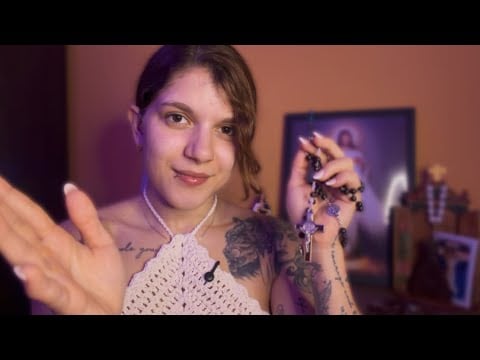 [ASMR] Benzedeira desfazendo pragas, feitiços e removendo energias ruins de você 