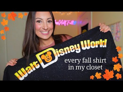 ASMR Every Fall & Halloween Shirt in My Closet! 🍂🎃