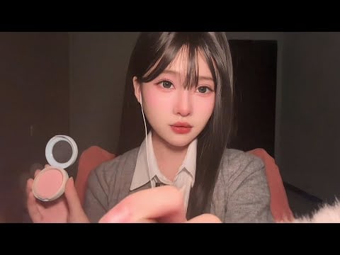 【ASMR沉浸化妆助眠】自习课悄悄为害羞转校生化妆…轻声耳语+敷面膜细致解说，一起坠入治愈时空 ✨