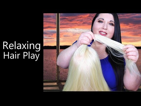 ASMR Relaxing Hair Play (NO TALKING) (Long Nails, Hair Brushing, Braiding)
