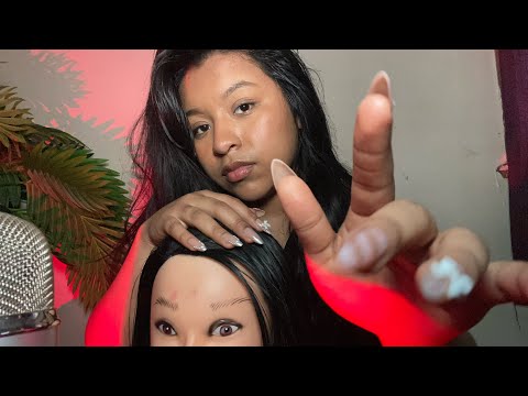 ASMR🐛relaxing searching for bugs on mannequin doll💆🏽‍♀️~ mouth sounds,gentle whispers for sleep✨🤤