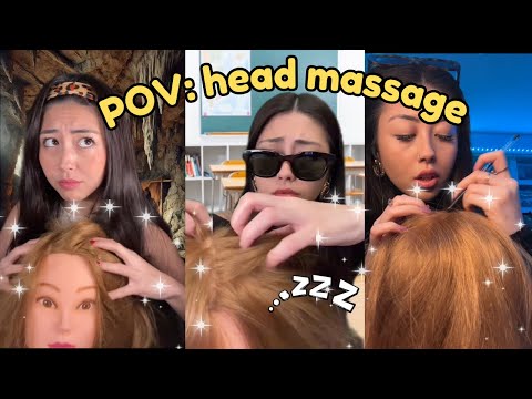 ASMR Head Scratching, Massage & Lice Check | Relaxing Hair Care for Deep Sleep