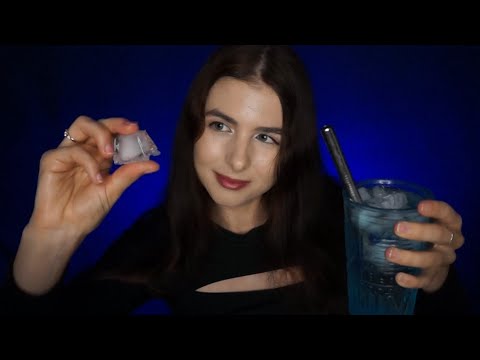 ASMR en INGLÉS 💙 Soft Spoken and ICE CUBES & BUBBLES sounds