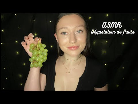 ASMR FRANCAIS - Dégustation de fruits 🍊🍏🍇 (Mouth sounds)